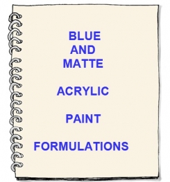 Blue And Matte Acrylic Paint Formulation And Production