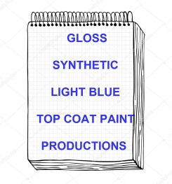 Gloss Synthetic Light Blue Top Coat Paint Formulation And Production