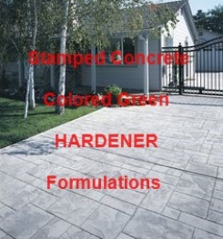 Stamped Concrete Colored Green Hardener Formulation And Production Process