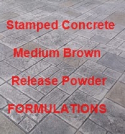 Stamped Concrete Medium Brown Release Powder Formulation And Production Process