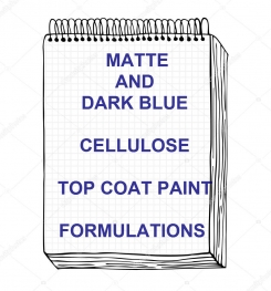 Matte And Dark Blue Cellulosic Top Coat Paint Formulation And Production