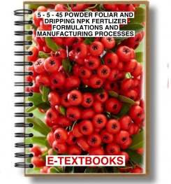 5 - 5 - 45 POWDER FOLIAR AND DRIPPING NPK FERTILIZER FORMULATIONS AND MANUFACTURING PROCESSES