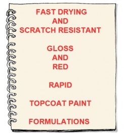 Fast Drying And Scratch Resistant Gloss And Red Rapid Topcoat Paint Formulation And Production