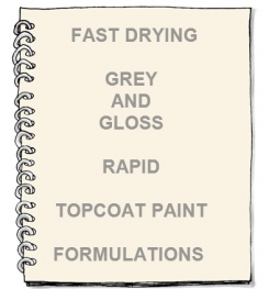 Fast Drying Grey And Gloss Rapid Topcoat Paint Formulation And Production