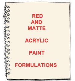 Red And Matte Acrylic Paint Formulation And Production