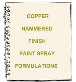 Copper Hammered Finish Paint Spray Formulation And Production