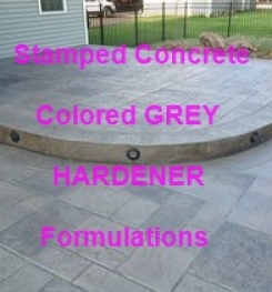 Stamped Concrete Colored GREY Hardener Formulation And Production Process