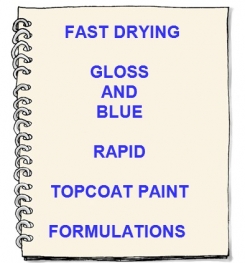 Fast Drying Gloss And Blue Rapid Topcoat Paint Formulation And Production