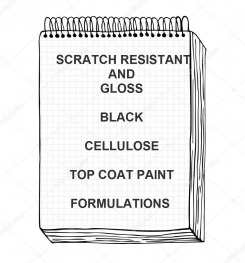 Scratch Resistant And Gloss Black Cellulosic Top Coat Paint Formulation And Production