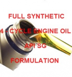 FULL SYNTHETIC 4 - CYCLE ENGINE OIL API SG FORMULATION AND PRODUCTION PROCESS