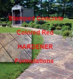 Stamped Concrete Colored Red Hardener Formulation And Production Process
