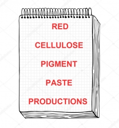 Red Cellulosic Pigment Paste Formulation And Production