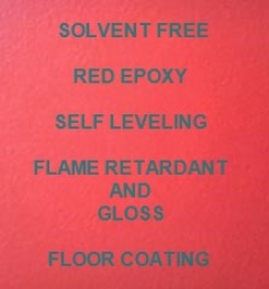Two Component And Solvent Free Red Epoxy Self Leveling Flame Retardant And Gloss Floor Coating Formulation And Production