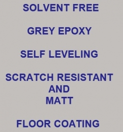 Two Component And Solvent Free Grey Epoxy Self Leveling Scratch Resistant And Matt Floor Coating Formulation And Production