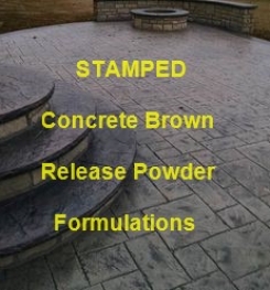Stamped Concrete Brown Release Powder Formulation And Production Process