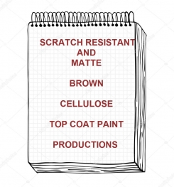 Scratch Resistant And Matte Brown Cellulosic Top Coat Paint Formulation And Production