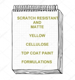 Scratch Resistant And Matte Yellow Cellulosic Top Coat Paint Formulation And Production