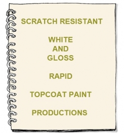 Scratch Resistant White And Gloss Rapid Topcoat Paint Formulation And Production