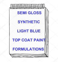 Semi Gloss Synthetic Light Blue Top Coat Paint Formulation And Production