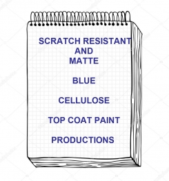 Scratch Resistant And Matte Blue Cellulosic Top Coat Paint Formulation And Production