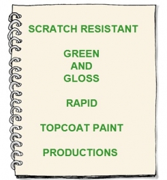 Scratch Resistant Gloss And Green Rapid Topcoat Paint Formulation And Production