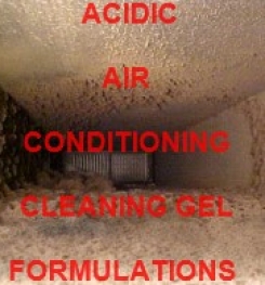 Acidic air conditioning cleaning gel formulation and production process