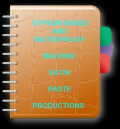Gypsum Based And Waterproof Machine Satin Paste Formulation And Production