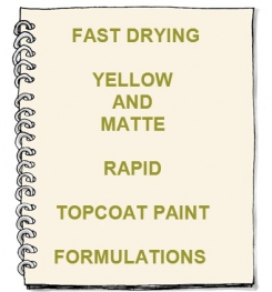 Fast Drying Yellow And Matte Rapid Topcoat Paint Formulation And Production