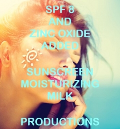 SPF 8 And Zinc Oxide Added Sunscreen Moisturizing Milk Formulation And Production