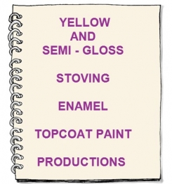 Yellow And Semi - Gloss Stoving Enamel Topcoat Paint Formulation And Production